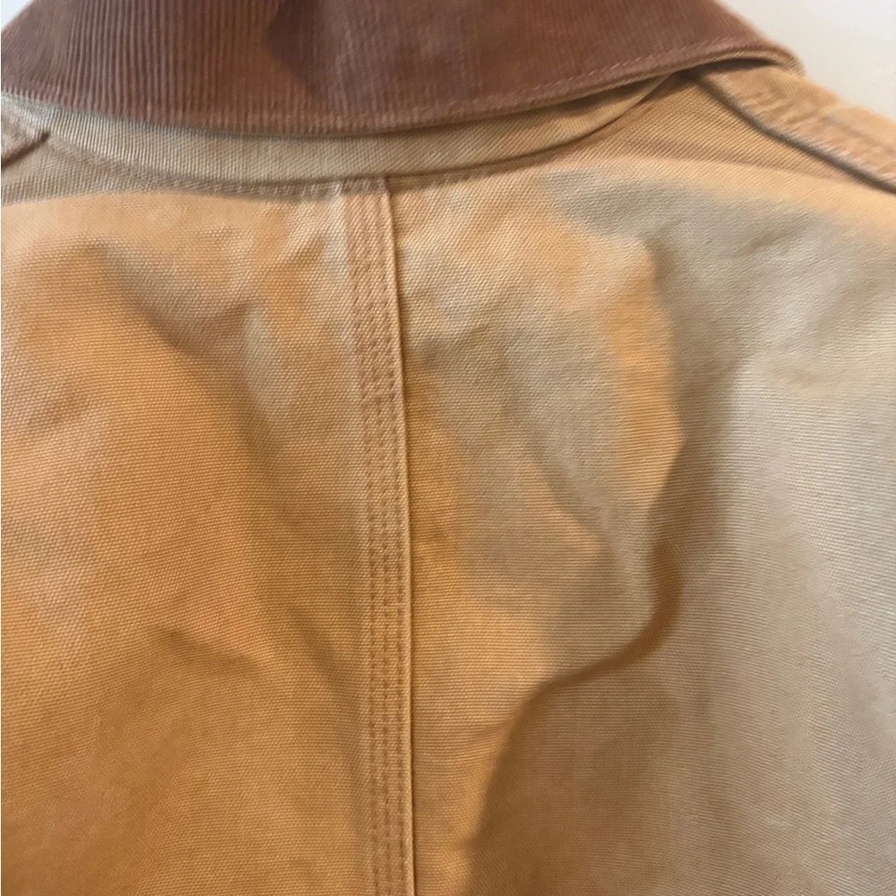 Carhartt Sandstone Canvas Workwear  Lined Chore Jacket Size 44 T